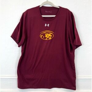 Under Armour Minnesota Duluth Bulldogs Football Lion Logo HeatGear T Shirt‎
